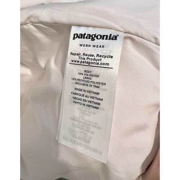 Patagonia Womens XS Hooded Vest Full Zip Ivory White Faux Fur Winter Plush Luxe - Picture 8 of 8